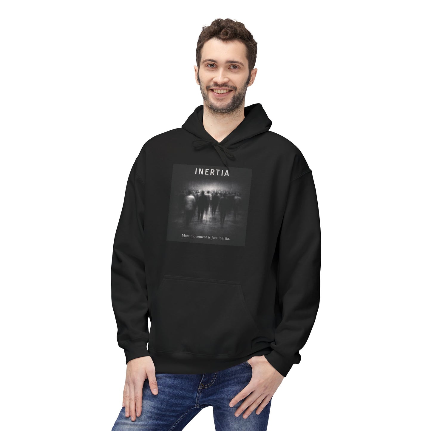 Inertia Hoodie — Moody Black Photo Album Sweatshirt