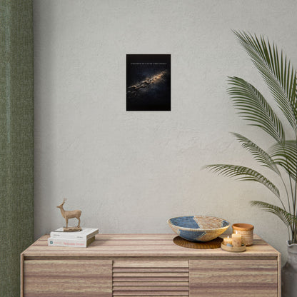 Chained to Cause and Effect Poster — Cosmic Chain Motivational Wall Art