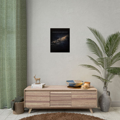 Chained to Cause and Effect Poster — Cosmic Chain Motivational Wall Art